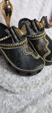 Image 2 of Black & Classic Brown Crocs Only