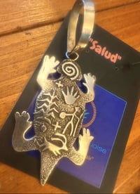Image 1 of horny toad embellished sterling pendant 