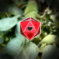 Image 1 of BLOOD DnD Dice Enamel Pin