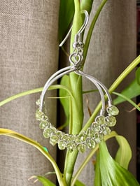 Image 1 of Peridot (Silver) Hoop Earrings