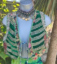 Image 1 of Afghani Bohemian Choker - Red or green