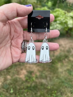 Ghost acrylic earrings