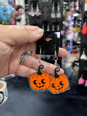 Jack O Lantern acrylic earrings Halloween