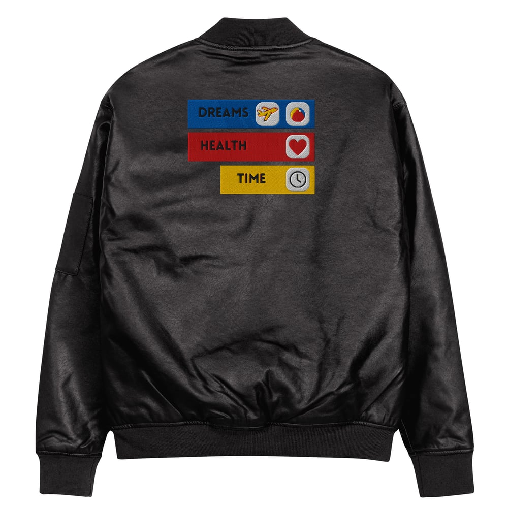 ZEN EXP - “Life Gauge” Leather Bomber Jacket