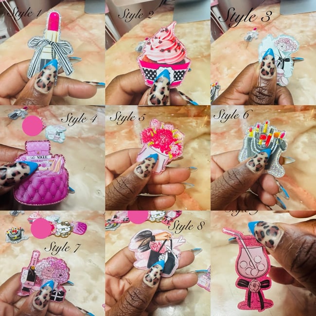 4 pcs Acrylic Charms