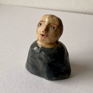 Image of A merry woman - sculpted clay artwork