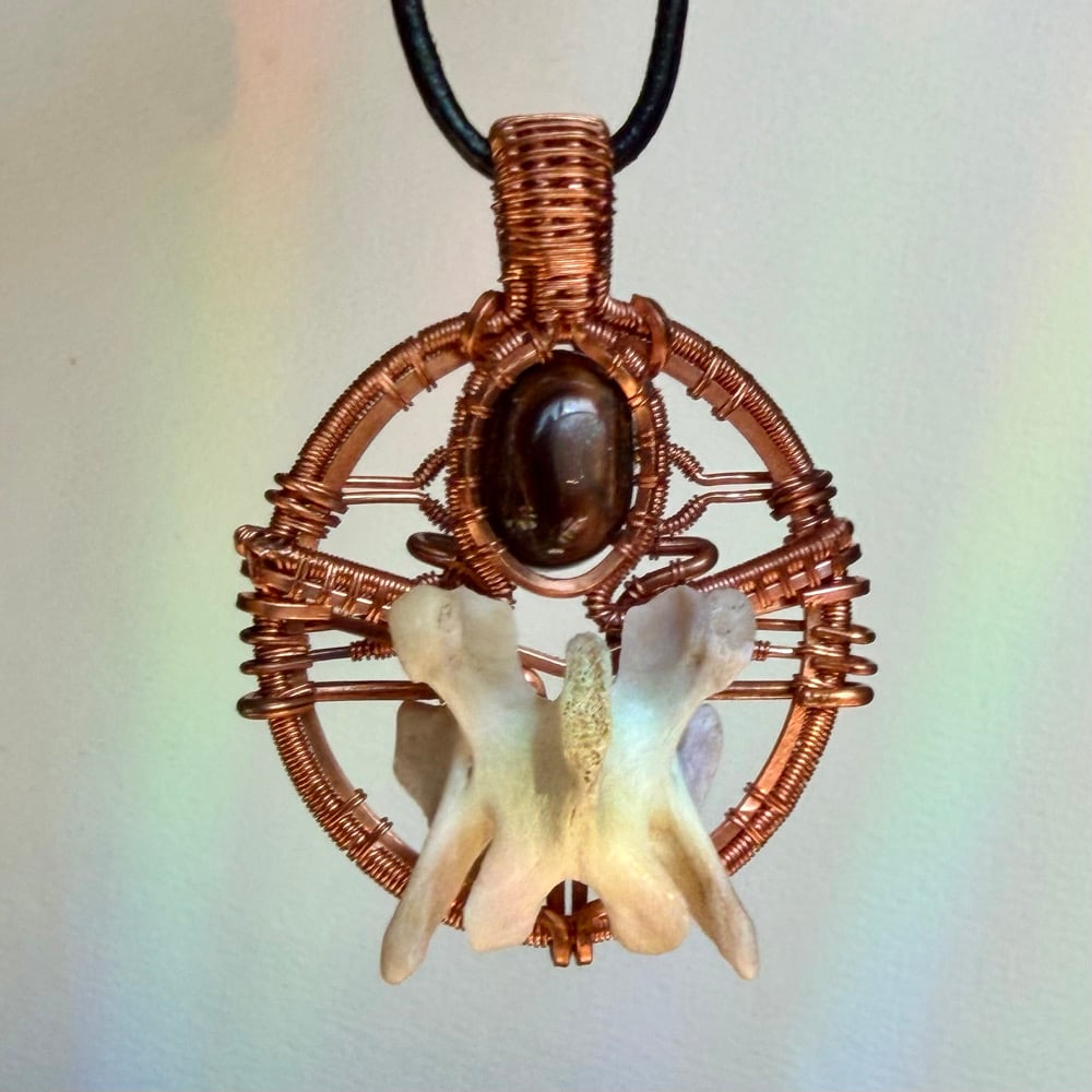 Image of Tiger’s Eye Vertebrae Pendant