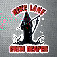 Bike Lane Grim Reaper Sticker 5.5"