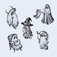 Image 2 of PLANCHE  DE STICKERS HOLO/ETOILES « GHOSTS »