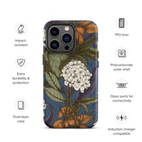 Image 21 of Art Nouveau Inspired Blue, Orange and White Boho Hippie Floral Sketch Tough Case for iPhone®