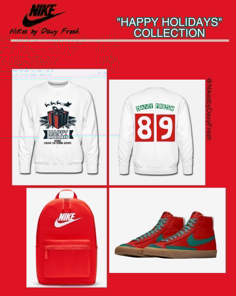 “Happy Holidays” Sweatshirt & Backpack