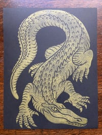 Image 1 of 'CRAWLER' Blockprint (Special Gold New Years Edition)