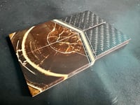 Image 3 of Copper Carbon Fiber & Mammoth Tusk Segmented Knife Scales 