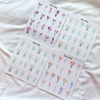 Image 1 of Lined floral stickers