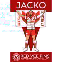 ‘JACKO’ pin badge (& stickers)