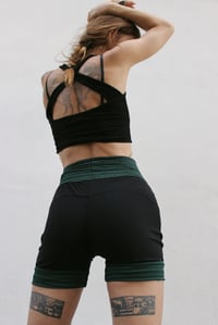 Image 2 of YARA shorts, green lace detailed 