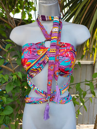 Image 2 of MYLA tassel top Reds Purples