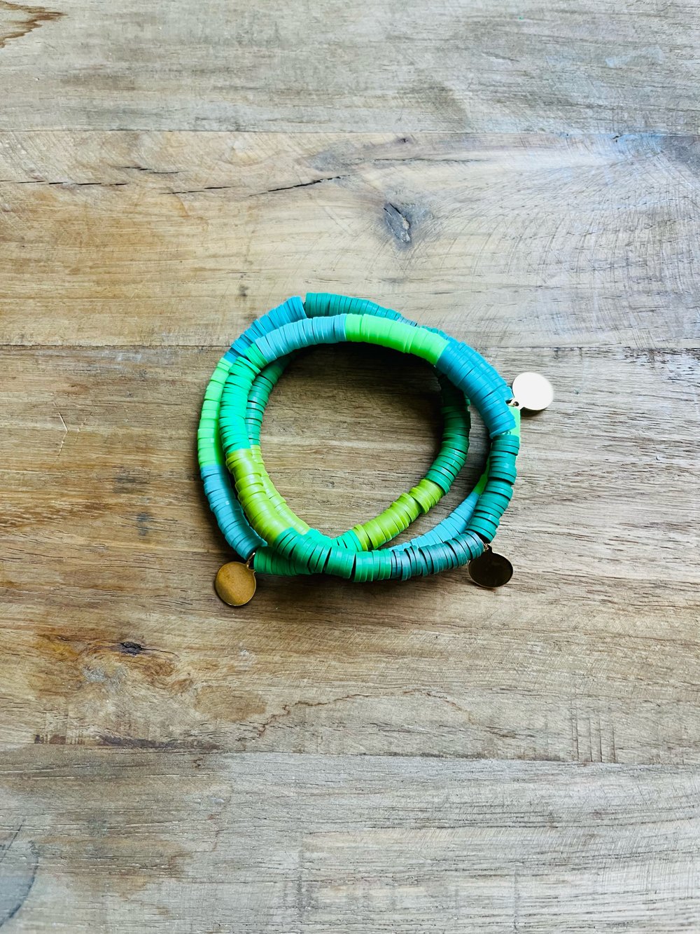 Image of Green Ombré Bracelet Stack