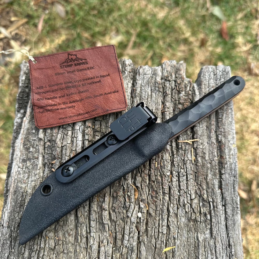 Image of 90mm Small Game/EDC AEB-L Black G10
