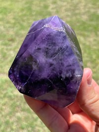 Image 19 of Blue Flash Amethyst Phantom Polished Freeform Zambia #2696 