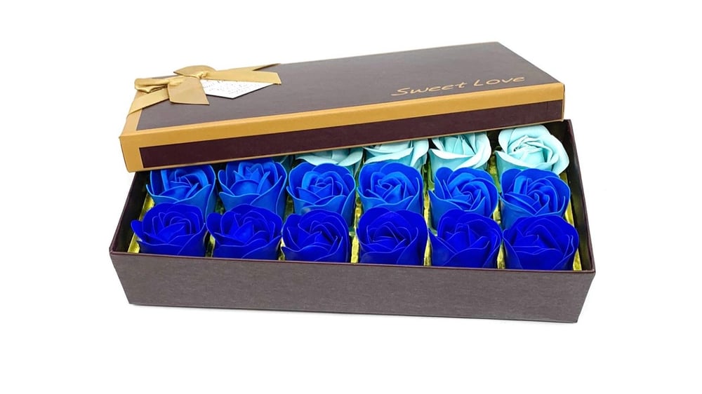 Rose " Blue" Soap ( 18 Bars ) 