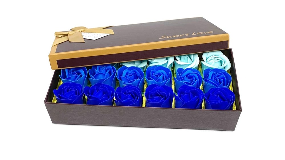 Rose " Blue" Soap ( 18 Bars )