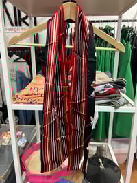 Image 1 of vintage silk stripe and butterfly strip scarf 