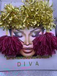 Pink Rose’Yarn Earrings