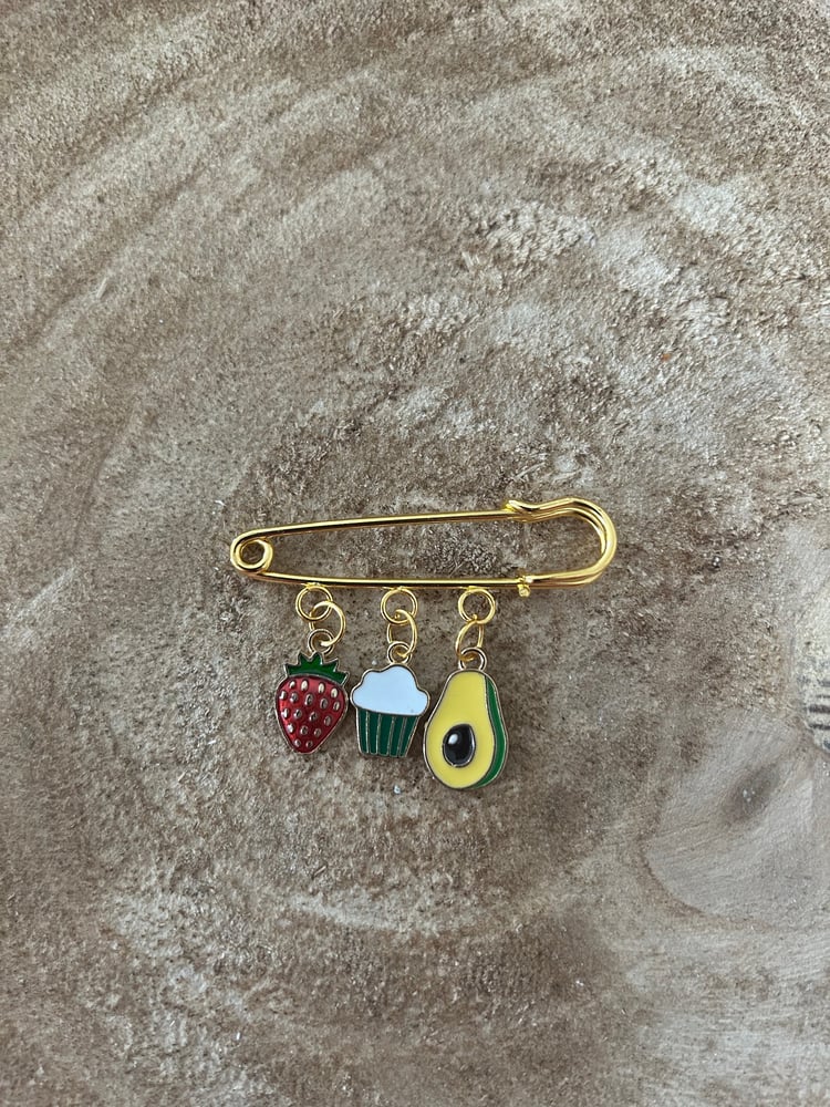 Image of Food safety pin brooch 