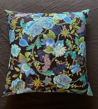 Image 3 of Japanese Blue Floral Pillow Cases (PAIR)