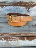 Italian Leather Belt - Natural Veg Tan - 1.5”