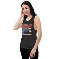 Image 2 of Trump Vance 24 Stars and Stripes Ladies’ Muscle Tank