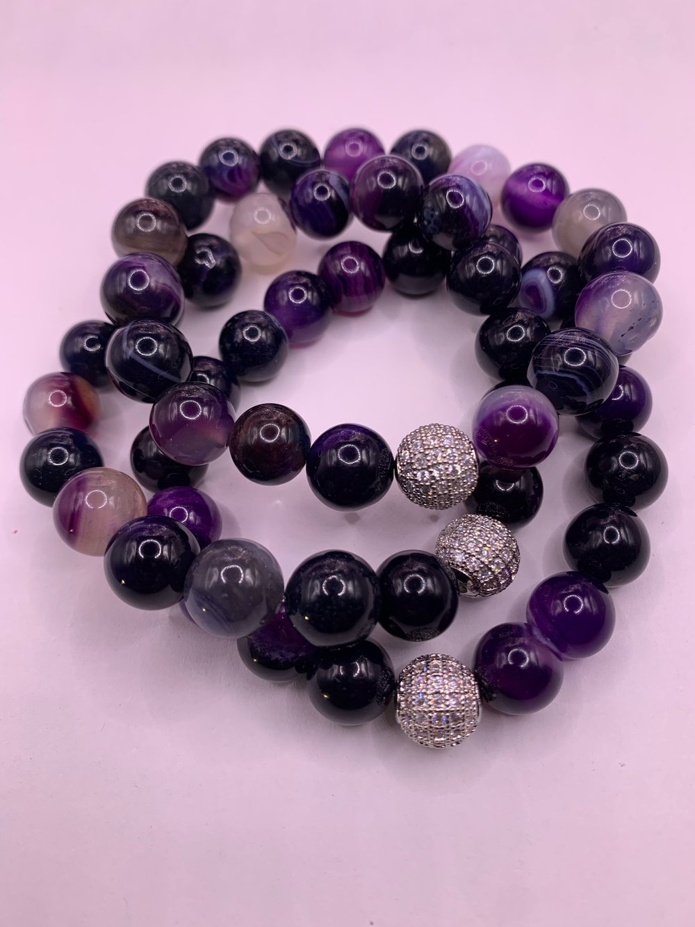 Image of Silver The Raven Beaeded Bracelet (1pc)
