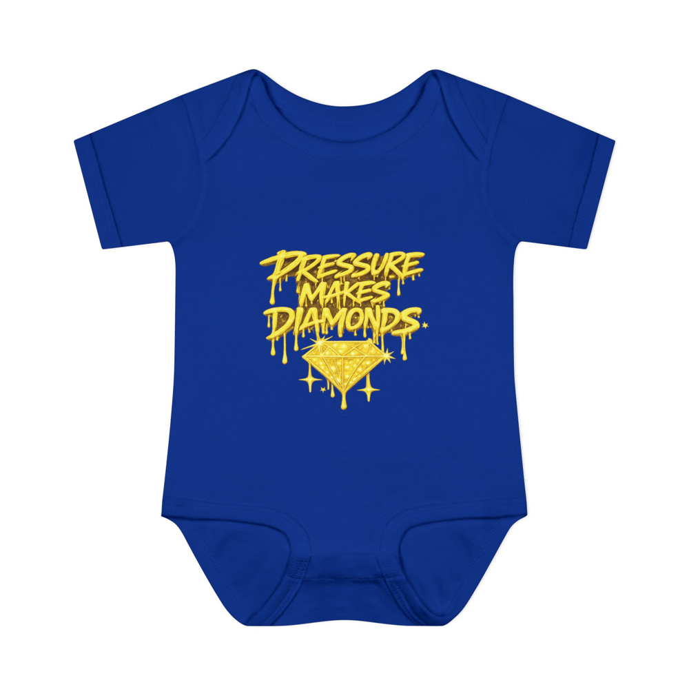 Image of Infant Bodysuit "Pressure Makes Diamonds" — Cute Motivational Baby Onesie