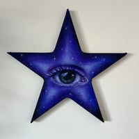 Image 1 of “We’re made of stars” acrylic on star canvas - vol.3