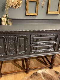 Image 2 of Stunning large dark grey & oak sideboard 