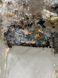 Image 4 of Large Included Quartz Point With Golden Rutile Madagascar #2700 