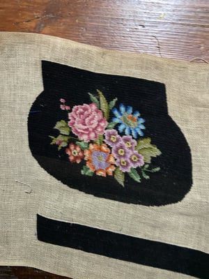 Worked Purse Panels , front and back circa 1925 wool and silk