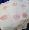 Dish Towel with Roses in Pink Ink