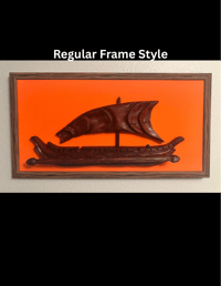 Image 8 of Witco Inspired Polynesian Outrigger Canoe Wall Art | Mid Century Tiki Decor | 