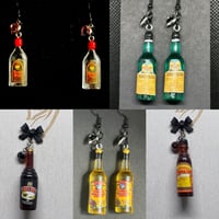 Image 1 of Liqueur mini bottle dangle earrings