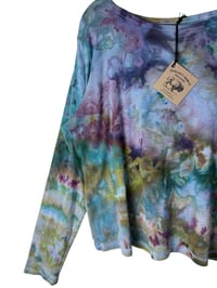 Image 5 of ♻️UPCYCLED XXL Rib Knit Long Sleeve Top in Muted Ice Dye