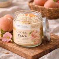 Image 2 of Georgia Peach Soy Blend Candle 9oz