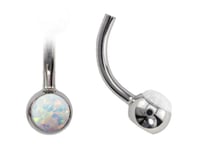 Image 2 of Curved Navel Barbells. Canasteel