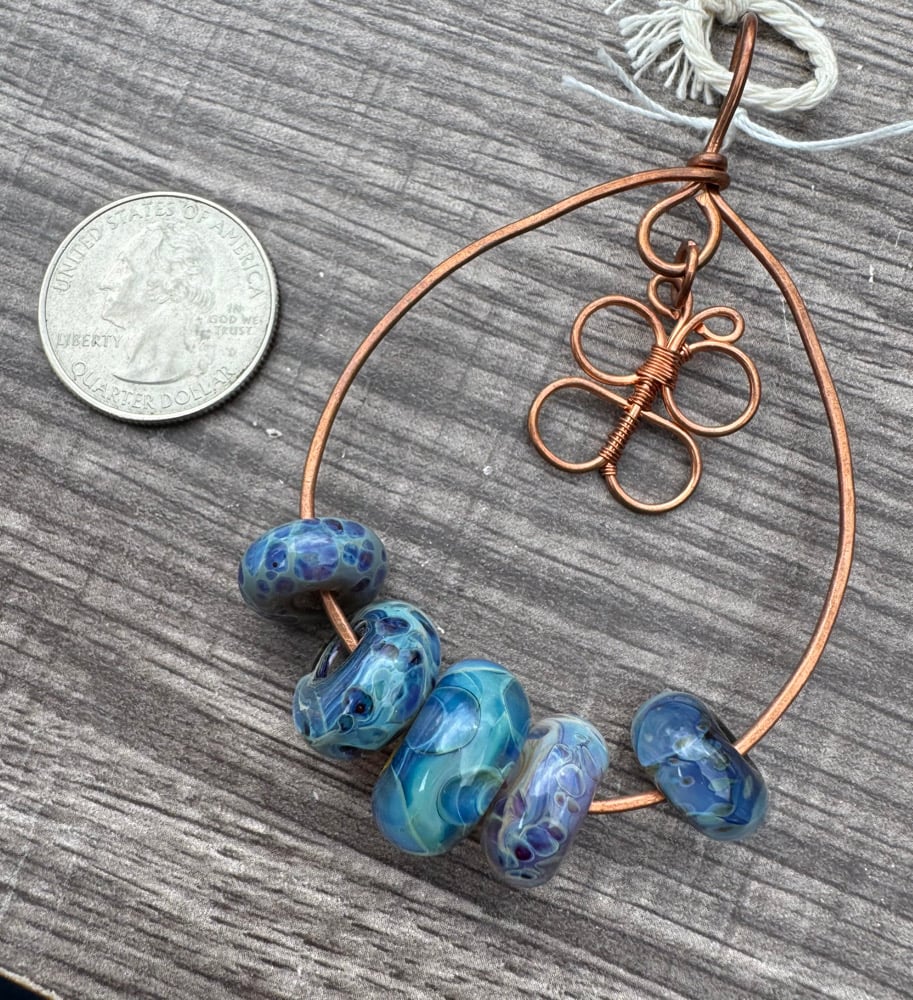 Image of Blue Butterfly Fidget Pendant