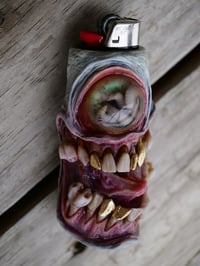 Image 23 of Parasite cyclops - Glow in the Dark Bic Lighter Sleeve OOAK