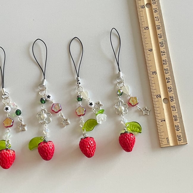 strawberry leaf camellia charms 