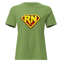 Image 7 of Women's Relaxed T-Shirt, RN Super Nurse Tee