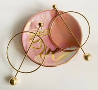 Image 2 of Raven Retro Gold Drop Earrings