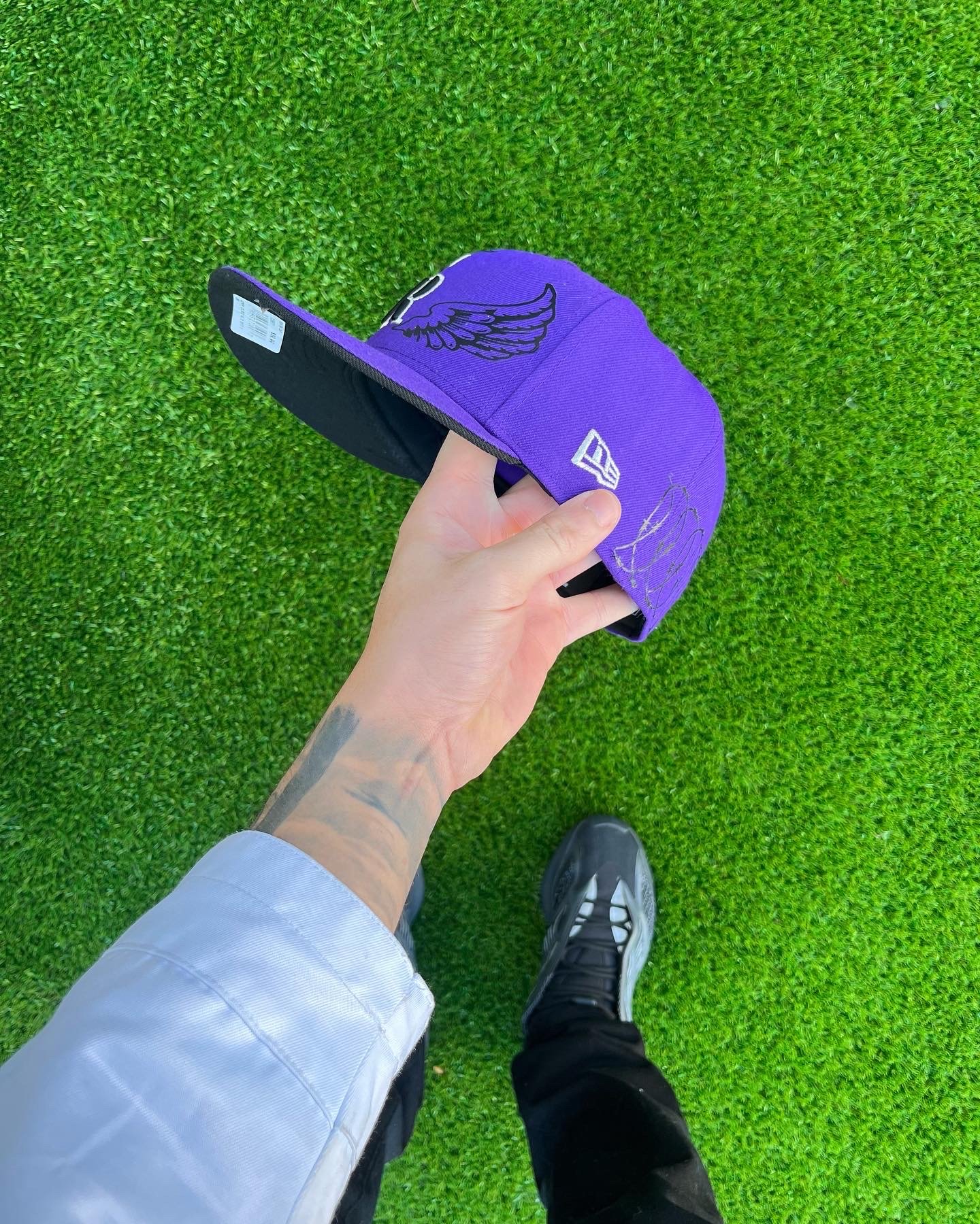 Image of PURPLE COLORADO ROCKIES CUSTOM FITTED CAP
